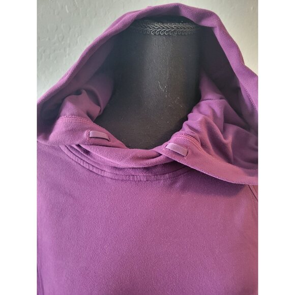 Lululemon Athletica Women's Pullover Cowl Neck Hoodie Kangaroo Pouch Size 12 - Picture 2 of 9